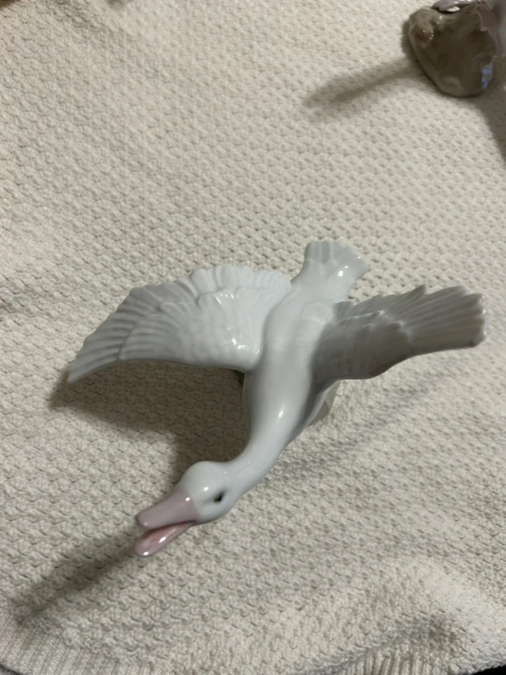 Lladro Porcelain Flying Goose Figurines - White Set of 3 made in 1989’s VINTAGE